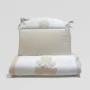 Completo Lettino con Piumino e Cuscino Beige